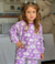 Pijama Infantil em Fleece Mantinha de Bebê Menina Nuvem Lilás