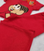 Conjunto de Manga Feminino Infantil Mônica Vermelho - MP Estilo Kids