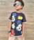 Camiseta Menino Infantil Mickey Mouse Preta