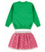 Conjunto Feminino Infantil Moletom Verde com Saia Em tule na internet