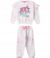 Conjunto Moletom Feminino Peluciado Infantil Branco e Rosa - comprar online