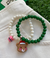 Conjunto Dila Infantil Menina Luxo Verde Sarja Com Pulseira