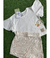 Conjunto Menina Infantil Alakazoo Short Saia Off White Com Pulseiras