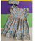 Vestido Infantil Frutinhas Azul Com Faixa