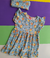 Vestido Infantil Frutinhas Azul Com Faixa na internet