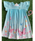 Vestido Tiny Joy Infantil Azul Borboleta Luxo Com Pulseiras