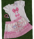 Conjunto Menina Infantil Glinny Short Saia Gatinho Laço Com Pulseirinhas - comprar online