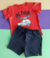 Conjunto Masculino Infantil Aloha Vermelho