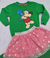 Conjunto Feminino Infantil Moletom Verde com Saia Em tule - comprar online