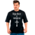 Camiseta Oversized Religiao Streetwear 100% Algodão 30.1 - 17 Preto