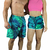 Kit Short Praia Casal Tactel com Elastano Floral Azul Ref: 025