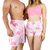 Kit Short Praia Casal Tactel com Elastano Flamingo Ref: 034