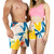 Kit Short Praia Casal Tactel com Elastano Floral Creme Ref: 049