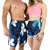 Kit Short Praia Casal Tactel com Elastano Floral 4 Ref: 039