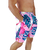 Short Praia Tactel com Elastano Masculino Floral Rosa Ref: 089 - comprar online