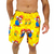 Short Praia Tactel com Elastano Masculino Mario Bros Amarelo Ref: 016