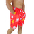 Short Praia Tactel com Elastano Masculino Cerveja Vermelho Ref: 061 - comprar online