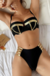 Bikini negra con dorado