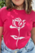 T-shirt pink estampa Rosa. - comprar online