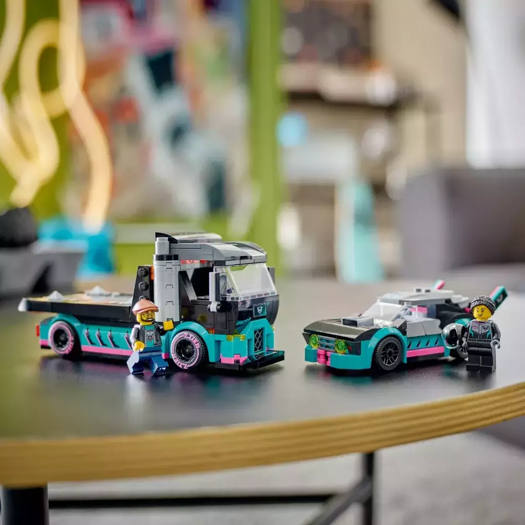 Lego City 60406 Coche De Carreras Y Camion de Transporte 328pcs
