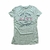 Camiseta Manga Curta T-shirt Slim AeroPostale Feminina Cinza Claro