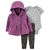 Conjunto Carter's 3 pçs com Casaco Bebê Menina Roxo - comprar online