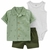 Conjunto Infantil Social Carter's 3pçs com Body , camiseta e short Bebê Menino - Lean Import