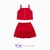 Conjunto Infantil de Verão Menina Platinum 2pçs Vermelho