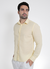 Camisa Manga Longa Linho Slim Fit Amarelo