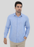 Camisa Manga Longa Linho Slim Fit Azul