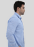 Camisa Manga Longa Linho Slim Fit Azul