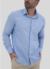 Camisa Manga Longa Linho Slim Fit Azul