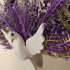 Guirlanda de Flores Desidratadas Meia Lua com Divino Branco - Roxo na internet