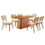 Conjunto Mesa de Jantar Londres Laminada Oval e Kit com 06 Cadeiras Tela Rattan