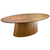 Mesa de Jantar Elói Tampo e Base Oval Laminado Natural - comprar online