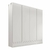 Roupeiro Paris Branco 100% MDF com 04 Portas de Bater e 05 Gavetas