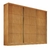 Roupeiro Bergamo 100% MDF Nature com 03 Portas Deslizantes Frisadas