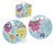 Quebra Cabeça Redondo Mapa Mundi com 208 Peças Dupla Face