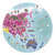 Quebra Cabeça Redondo Mapa Mundi com 208 Peças Dupla Face - comprar online