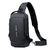 Bolsa de Ombro Multifuncional Anti Roubo USB para Homens, Crossbody, Cross Body,