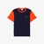 Camiseta Lacoste Regular Fit em jérsei em colorblock básica na internet