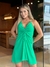 Vestido De Georgette Verde Curto Com Franzido - Adami's Boutique