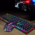 Teclado de jogo com retroiluminação rgb, usb, rgb, 104, com fio, ergonômico,