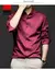 Elegante camisa de seda manga comprida masculina, slim fit, casual, camisas form