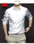 Elegante camisa de seda manga comprida masculina, slim fit, casual, camisas form - loja online