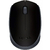 Mouse óptico inalámbrico Logitech M170, color negro, visto desde arriba.