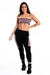 Cropped e Calça Legging Preta com Violeta e Bolso Conjunto | REF: LX267