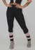 Calça Preto com Rosê Detalhe Canela Legging Fitness | REF: LX91