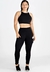 Cropped e Calça Legging Preto Conjunto Fitness | REF: LX98