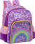 Mochila Escolar Arco Iris Infantil Grande Meninas De Costas na internet